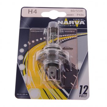 225 р. Лампа 12V H4 6055W P43t-38 блистер (1шт.) Standard NARVA NARVA 488814000  с доставкой в г. Кемерово. Увеличить фотографию 1