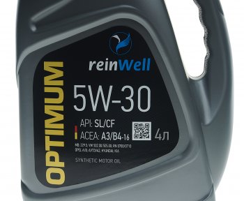 2 249 р. Масло моторное A3B4 5W30 синт.4л REINWELL REINWELL 4974  с доставкой в г. Кемерово. Увеличить фотографию 2