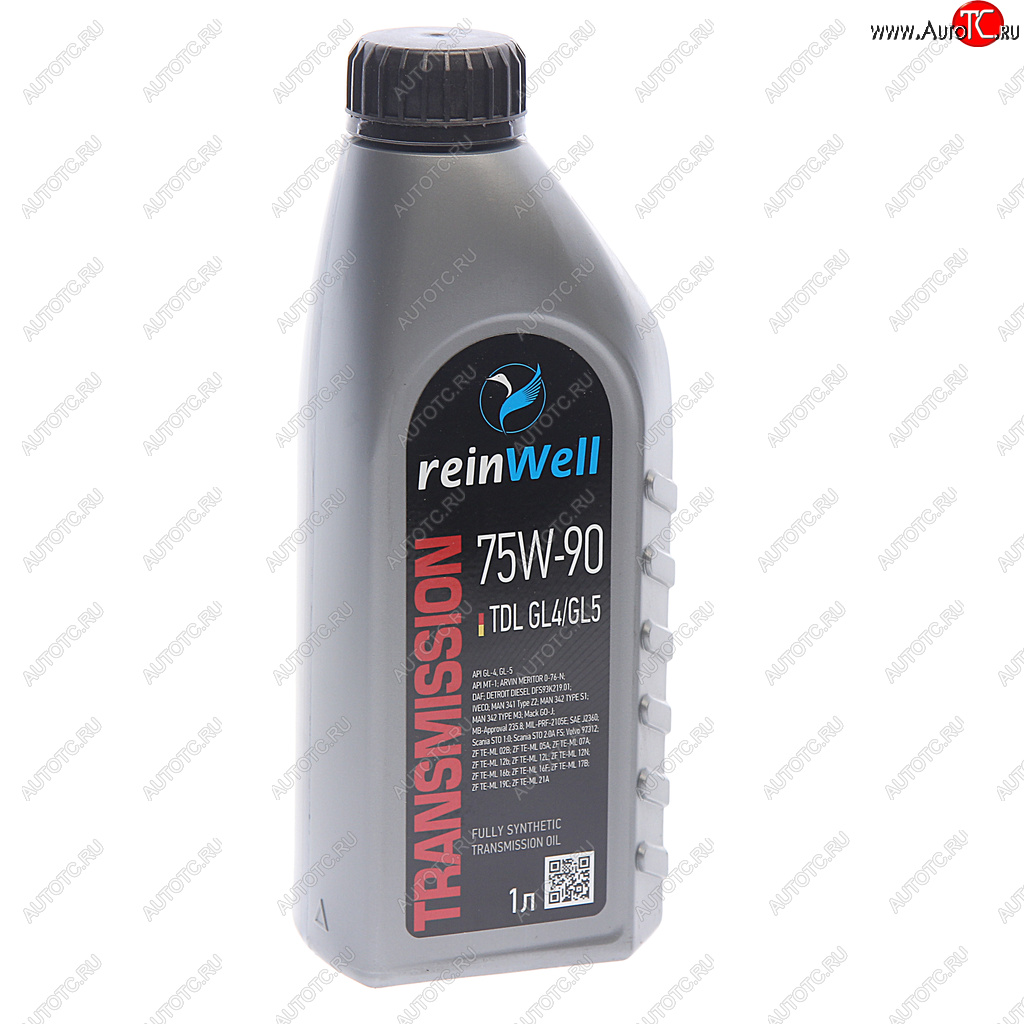 1 349 р. Масло трансмиссионное TDL 75W90 GL-45 синт.1л REINWELL REINWELL 4999  с доставкой в г. Кемерово