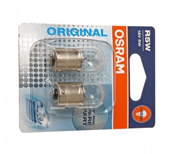 151 р. Лампа 12V R5W BA15s блистер (2шт.) OSRAM OSRAM 5007-02b  с доставкой в г. Кемерово. Увеличить фотографию 1