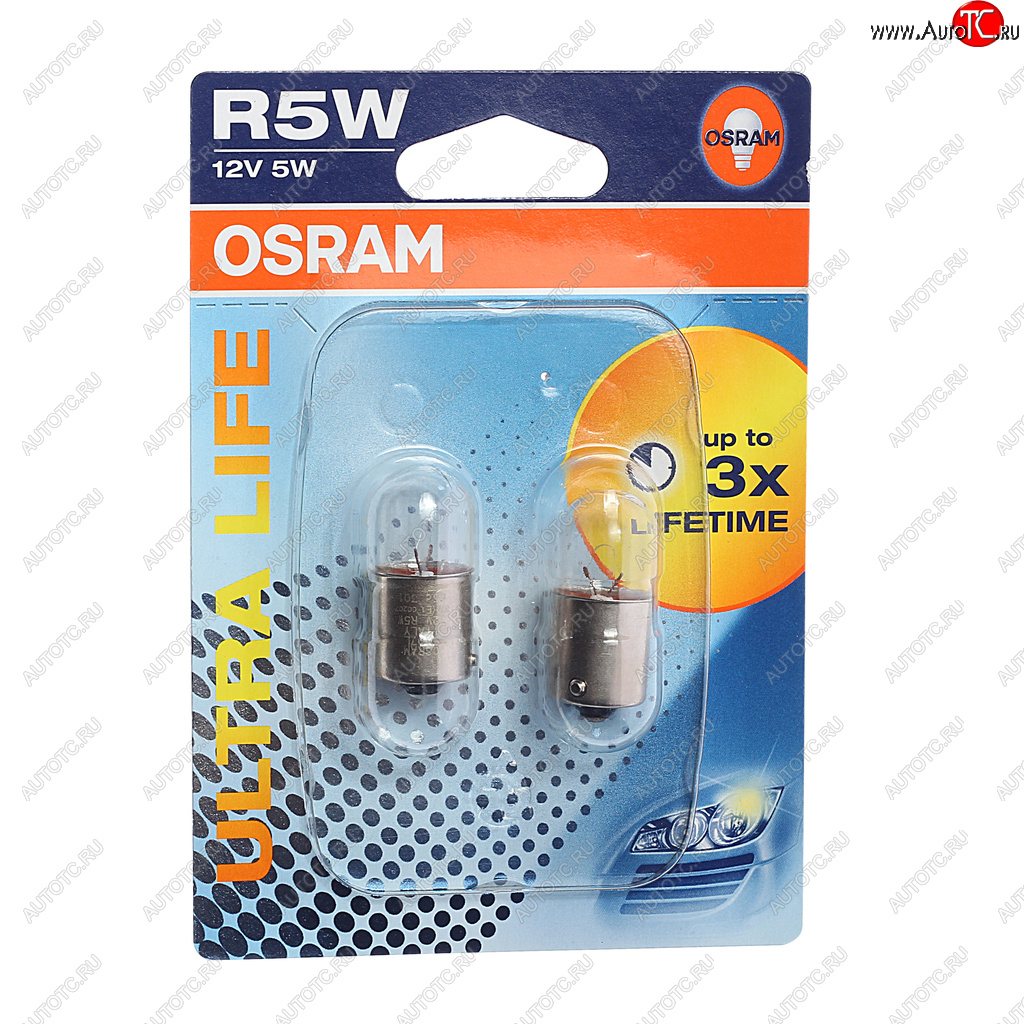 209 р. Лампа 12V R5W BA15s блистер (2шт.) Ultra Life OSRAM OSRAM 5007ult-02b  с доставкой в г. Кемерово