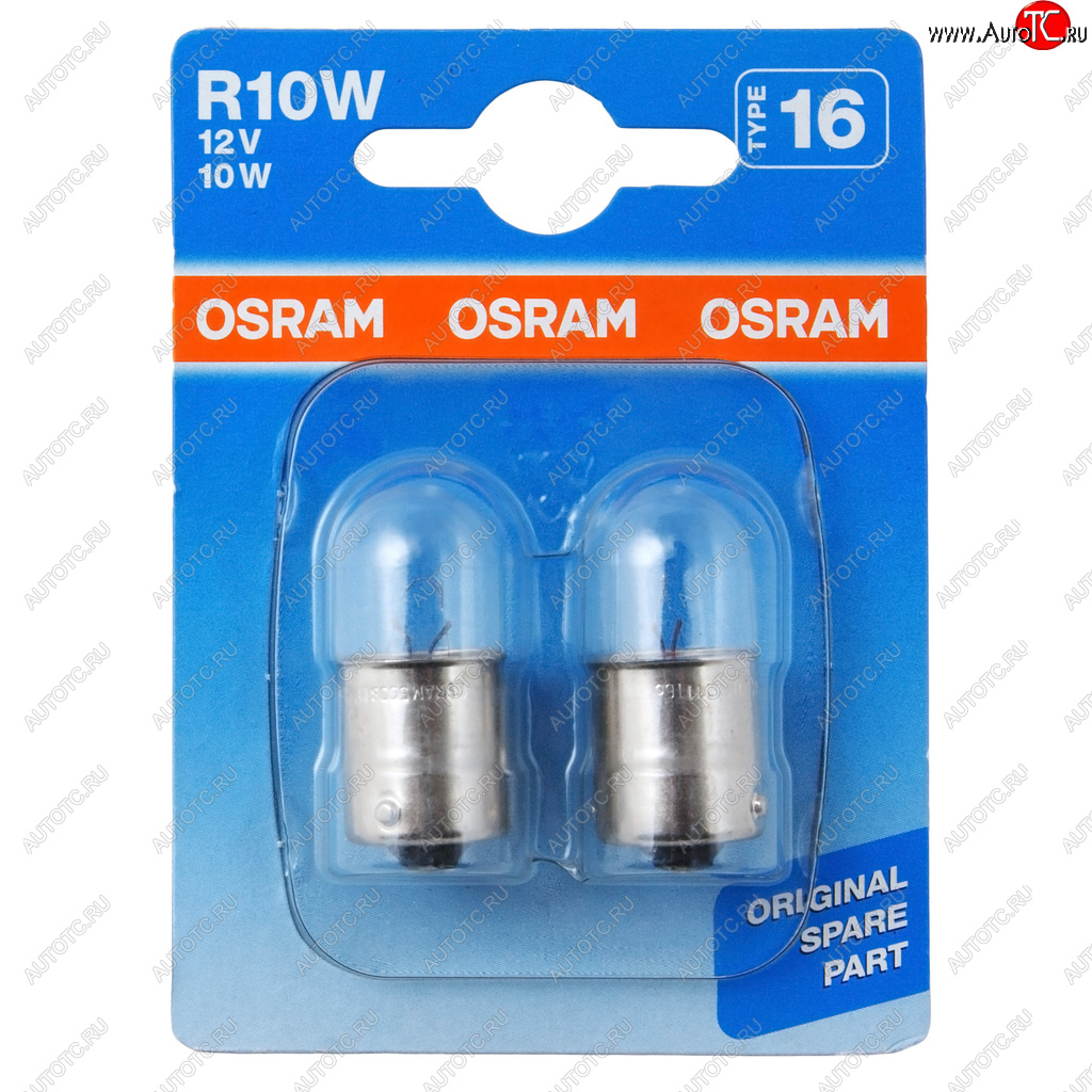 144 р. Лампа 12V R10W BA15s блистер (2шт.) OSRAM OSRAM 5008-02b  с доставкой в г. Кемерово