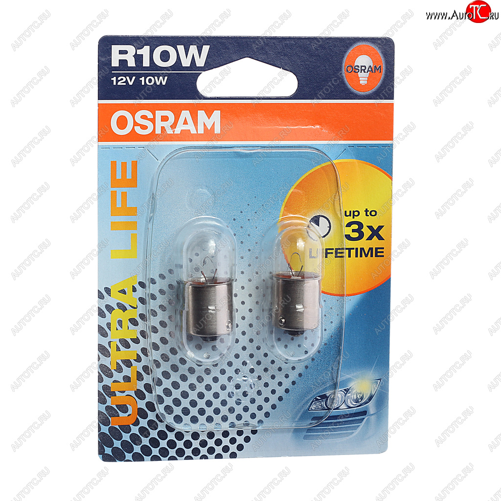 209 р. Лампа 12V R10W BA15s блистер (2шт.) Ultra Life OSRAM OSRAM 5008ult-02b  с доставкой в г. Кемерово