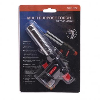429 р. Горелка газовая под цанговый баллон с пьезоподжигом TORCH 504c  с доставкой в г. Кемерово. Увеличить фотографию 1