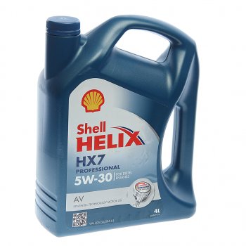3 299 р. Масло дизельное HELIX PROFESSIONAL HX-7 AV 5W30 псинт.4л SHELL SHELL 5055107433791  с доставкой в г. Кемерово. Увеличить фотографию 1