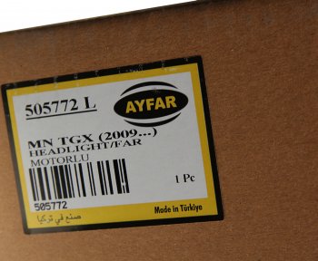 12 999 р. Фара MAN TGX (09-) левая AYFAR AYFAR 505772  с доставкой в г. Кемерово. Увеличить фотографию 6