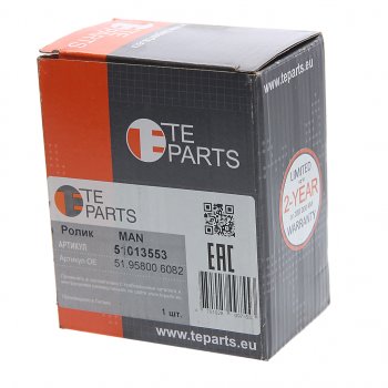 4 199 р. Ролик приводного ремня MAN Lions обводной (ролик металл) TE PARTS TE PARTS 51013553  с доставкой в г. Кемерово. Увеличить фотографию 3