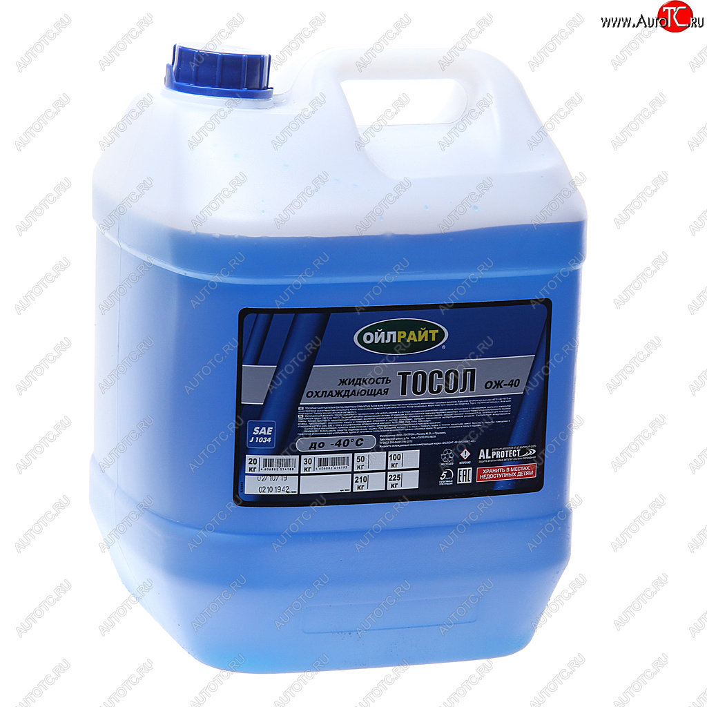 2 389 р. Жидкость охлаждающая ТОСОЛ ОЖ-40 20кг17.8л OIL RIGHT OIL RIGHT 5233  с доставкой в г. Кемерово