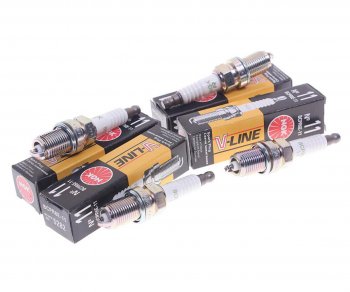 299 р. Свеча зажигания ВАЗ-2112 V-LINE №11 (1шт.) NGK NGK 5282  с доставкой в г. Кемерово. Увеличить фотографию 1
