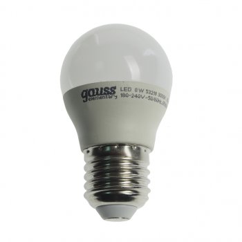 127 р. Лампа светодиодная E27 G45 8W (75W) 220V теплый GAUSS GAUSS 53218  с доставкой в г. Кемерово. Увеличить фотографию 1