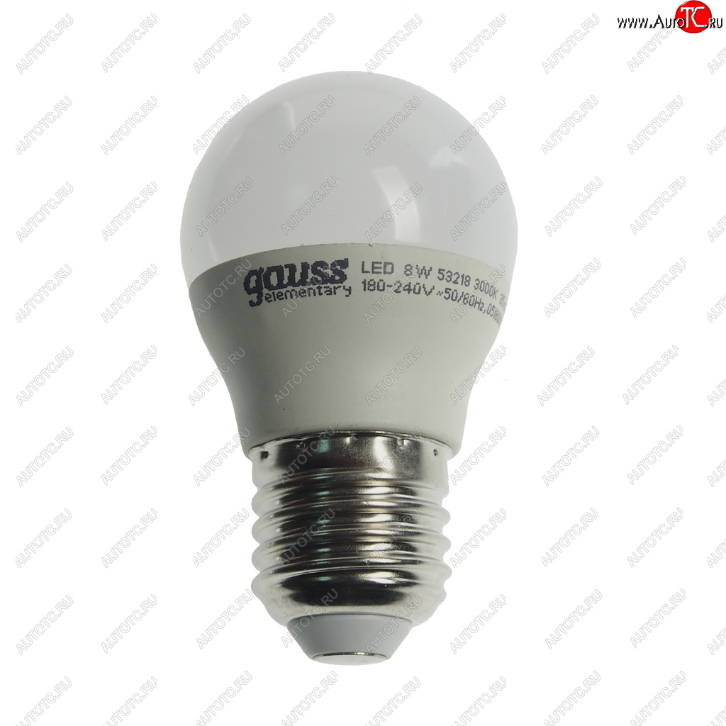 127 р. Лампа светодиодная E27 G45 8W (75W) 220V теплый GAUSS GAUSS 53218  с доставкой в г. Кемерово