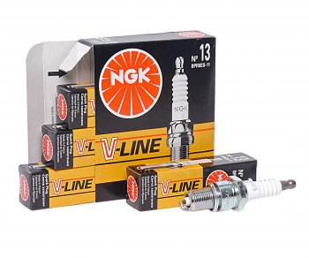 519 р. Свеча зажигания ВАЗ-2111 V8 V-LINE №13 NGK (1шт.) NGK 5339  с доставкой в г. Кемерово. Увеличить фотографию 1