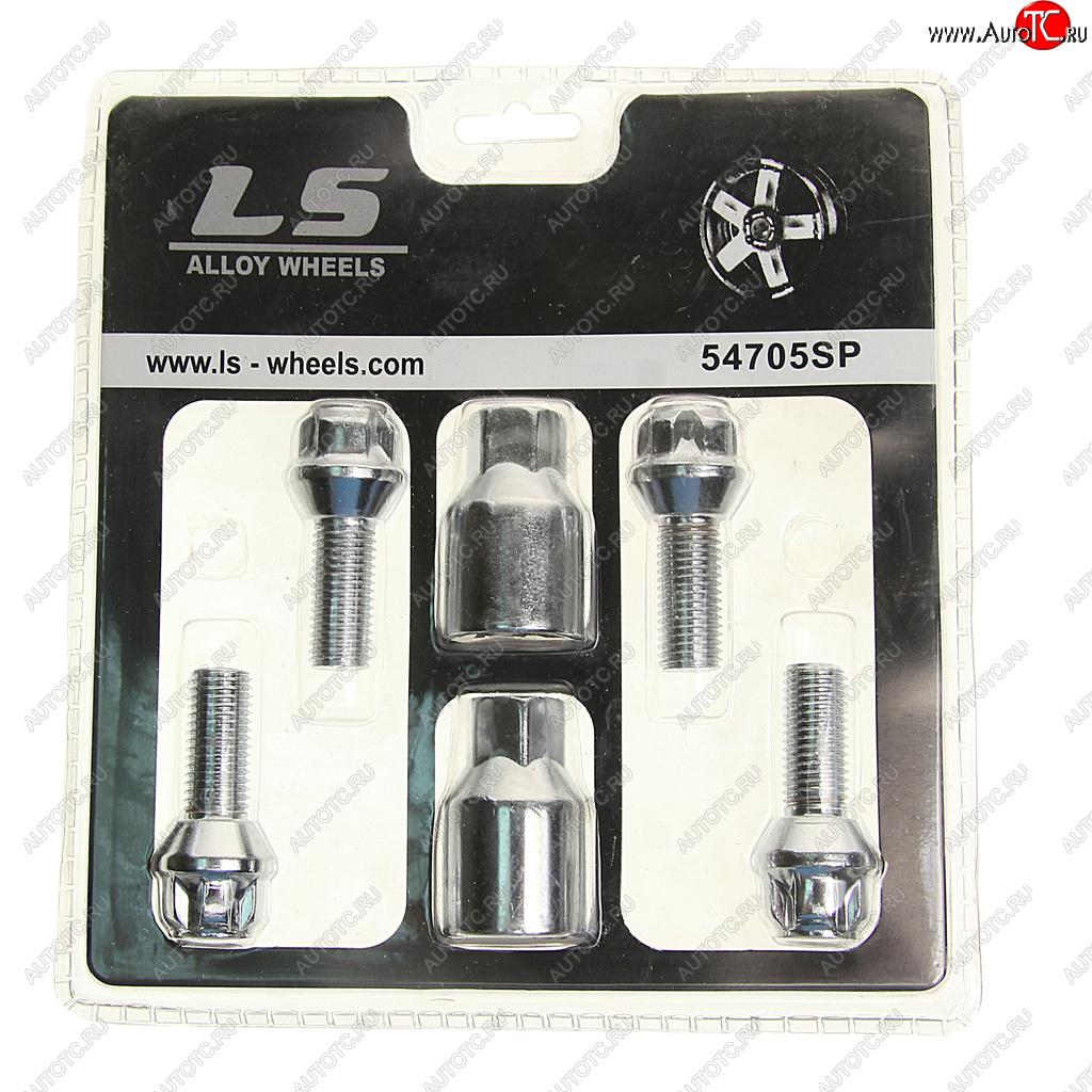 959 р. Болт колеса М12х1.5х27 секретки конус 2 ключа LS WHEELS LS WHEELS 54705sp  с доставкой в г. Кемерово