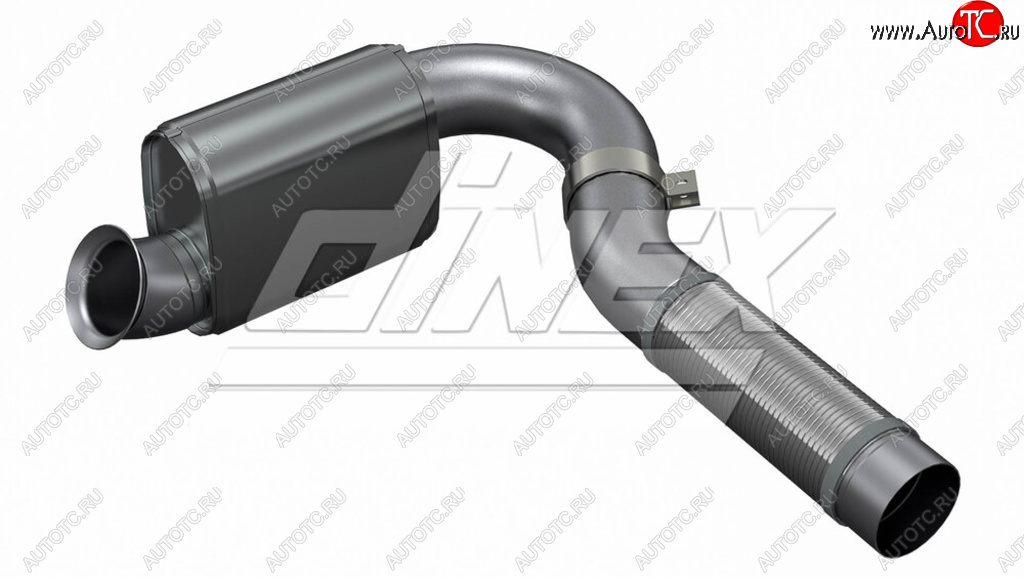 42 799 р. Труба выхлопная глушителя КАМАЗ-5490 MERCEDES с гофрой (нерж.1,5 мм) и резонатором E-line DINEX DINEX 5aa014 DINEX 5aa014  с доставкой в г. Кемерово