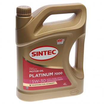 2 079 р. Масло моторное Platinum 7000 A5B5 5W30 синт.4л SINTEC SINTEC 600158  с доставкой в г. Кемерово. Увеличить фотографию 1