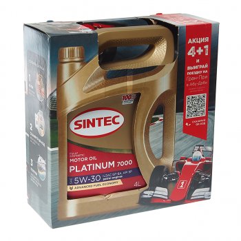 2 079 р. Масло моторное Platinum 7000 GF-6A 5W30 синт.4+1л SINTEC SINTEC 600226  с доставкой в г. Кемерово. Увеличить фотографию 1