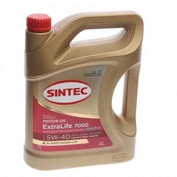2 179 р. Масло моторное ExtraLife 7000 A3B4 5W40 синт.4л SINTEC SINTEC 600254  с доставкой в г. Кемерово. Увеличить фотографию 1
