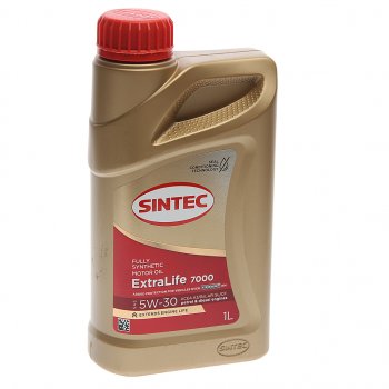 699 р. Масло моторное ExtraLife 7000 A3B4 5W30 синт.1л SINTEC SINTEC 600255  с доставкой в г. Кемерово. Увеличить фотографию 1