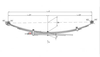 21 449 р. Рессора TOYOTA Hilux (04-15) (4WD) (Kun2526) задняя (5 листов) L=1300мм ЧМЗ SPRINGER ЧМЗ 600805ty-2912012-10  с доставкой в г. Кемерово. Увеличить фотографию 3