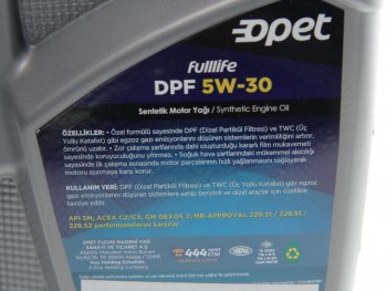919 р. Масло моторное FULLLIFE DPF 5W30 синт.1л OPET OPET 601370960  с доставкой в г. Кемерово. Увеличить фотографию 2