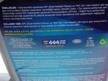 4 099 р. Масло моторное FULLLIFE DPF  5W30 синт.5л OPET OPET 601370977  с доставкой в г. Кемерово. Увеличить фотографию 2