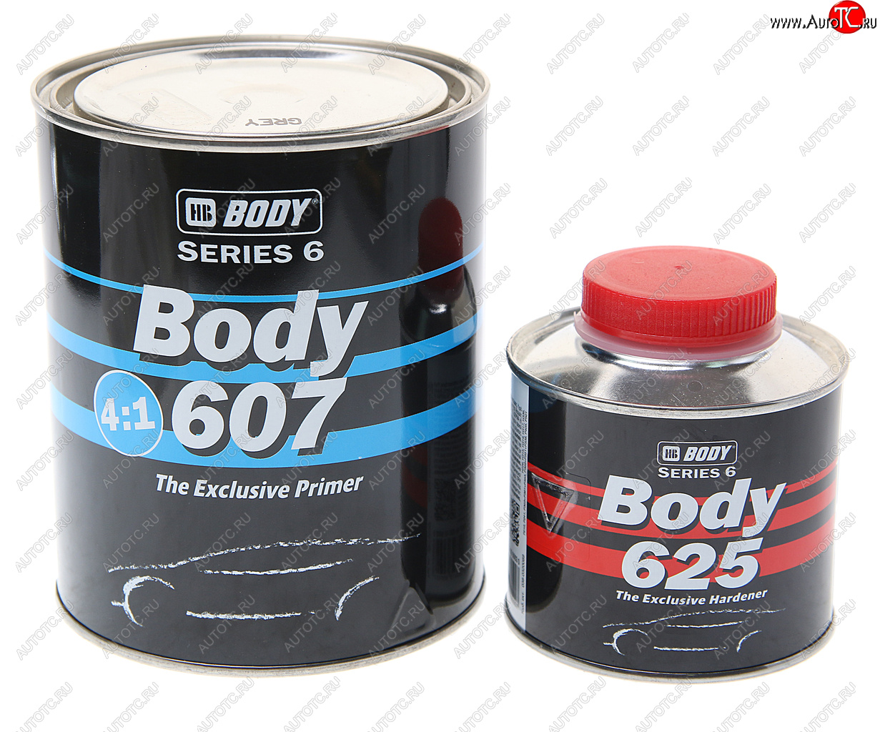 1 659 р. Грунт серый акриловый 607 UHS 2K 4+1 0.8кг с отвердителем HB625 0.2л BODY BODY 6070700001  с доставкой в г. Кемерово