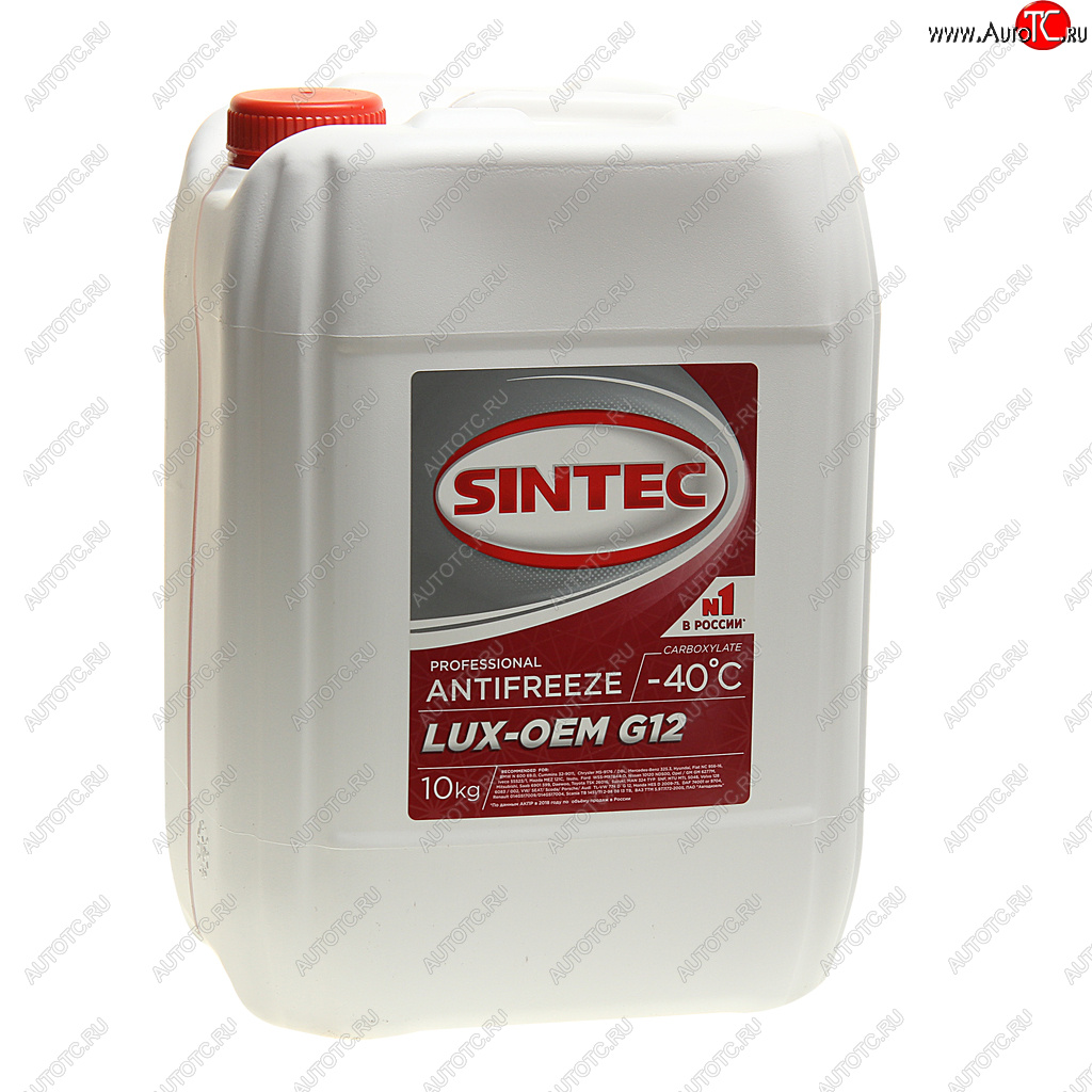 2 559 р. Антифриз красный -40C 10кг G12+ LUXE SINTEC SINTEC 614504  с доставкой в г. Кемерово