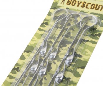 839 р. Шампур 600мм угловой (6шт.) BOYSCOUT BOYSCOUT 61907 BOYSCOUT 61907  с доставкой в г. Кемерово. Увеличить фотографию 2