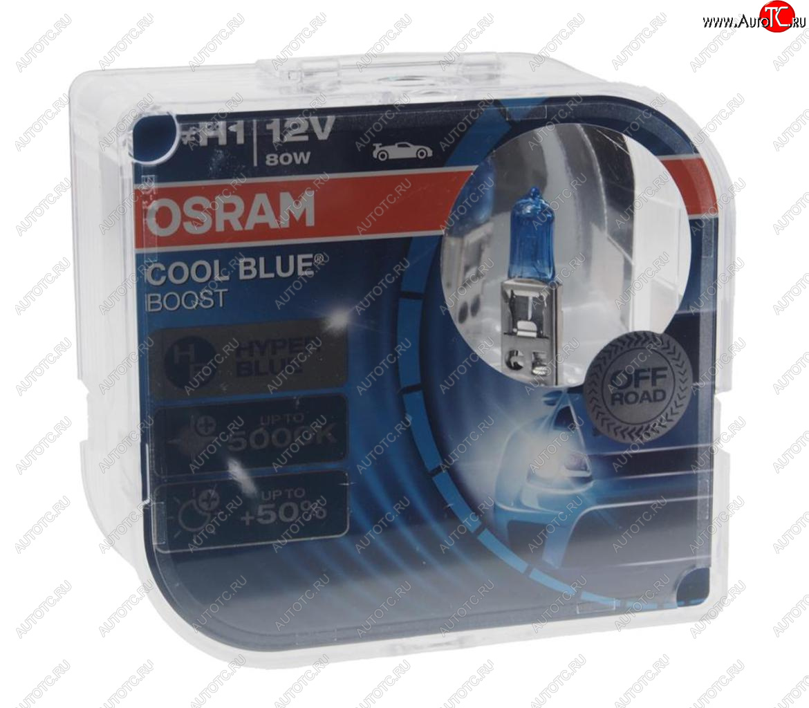 1 599 р. Лампа 12V H1 80W P14.5s бокс (2шт.) Cool Blue Boost OSRAM OSRAM 62150сbb-hcb  с доставкой в г. Кемерово