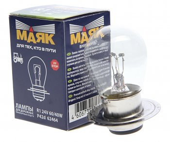 70 р. Лампа 24V R1 6040W P42d-11 МАЯК МАЯК 62464  с доставкой в г. Кемерово. Увеличить фотографию 1
