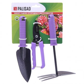 859 р. Набор инструментов садовых 3 предмета металл PALISAD PALISAD 62904  с доставкой в г. Кемерово. Увеличить фотографию 1