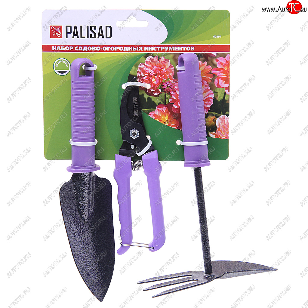 859 р. Набор инструментов садовых 3 предмета металл PALISAD PALISAD 62904  с доставкой в г. Кемерово