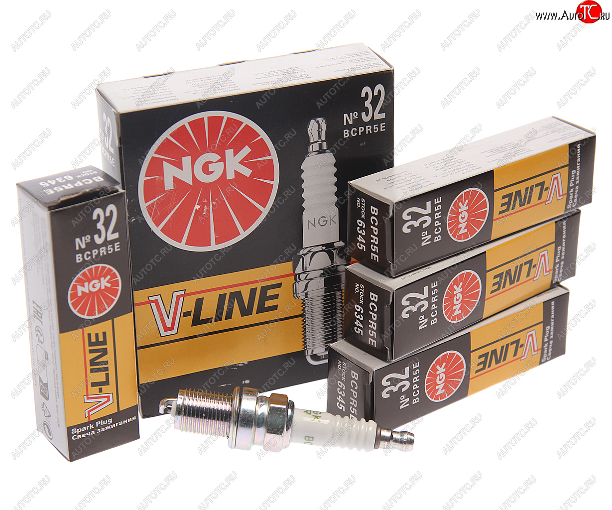 449 р. Свеча зажигания ЗМЗ-40524 ЕВРО-3 V-LINE №32 NGK (1шт.) NGK 6345  с доставкой в г. Кемерово