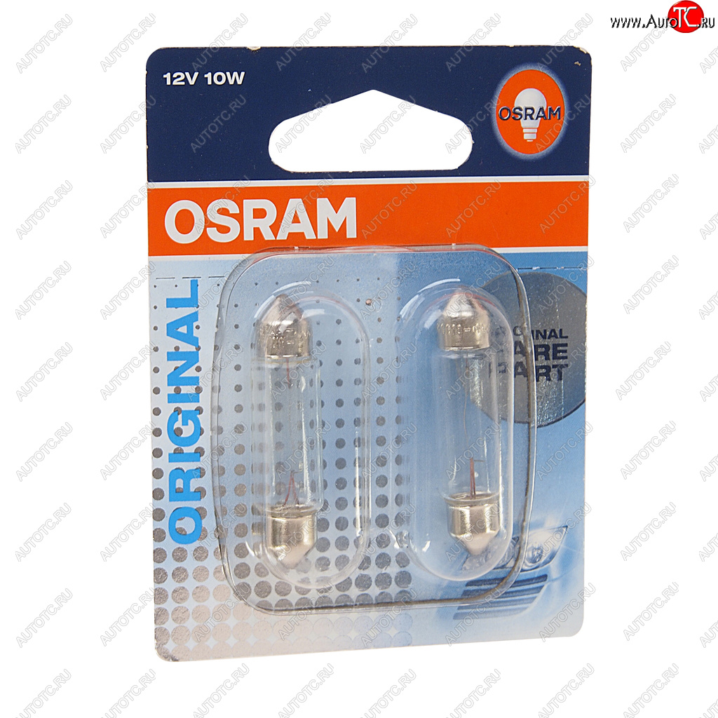 222 р. Лампа 12V C10W SV8.5-8 41мм блистер (2шт.) OSRAM OSRAM 6411-02b  с доставкой в г. Кемерово