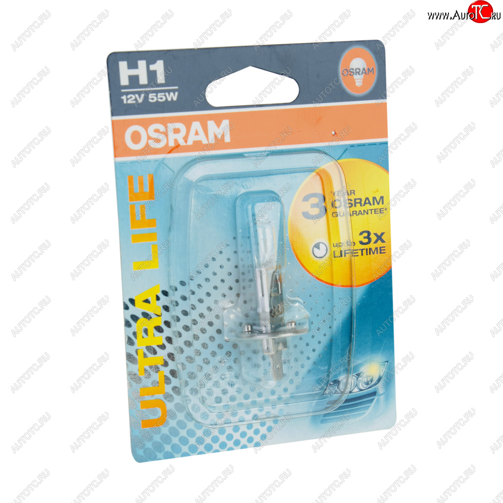 479 р. Лампа 12V H1 55W P14.5s блистер (1шт.) Ultra Life OSRAM OSRAM 64150ult-01b  с доставкой в г. Кемерово