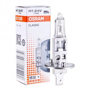 149 р. Лампа 24V H1 70W P14.5s OSRAM OSRAM 64155clc  с доставкой в г. Кемерово. Увеличить фотографию 1