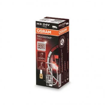 459 р. Лампа 24V H3 70W PK22s +100% Truckstar Pro OSRAM OSRAM 64156tsp  с доставкой в г. Кемерово. Увеличить фотографию 1