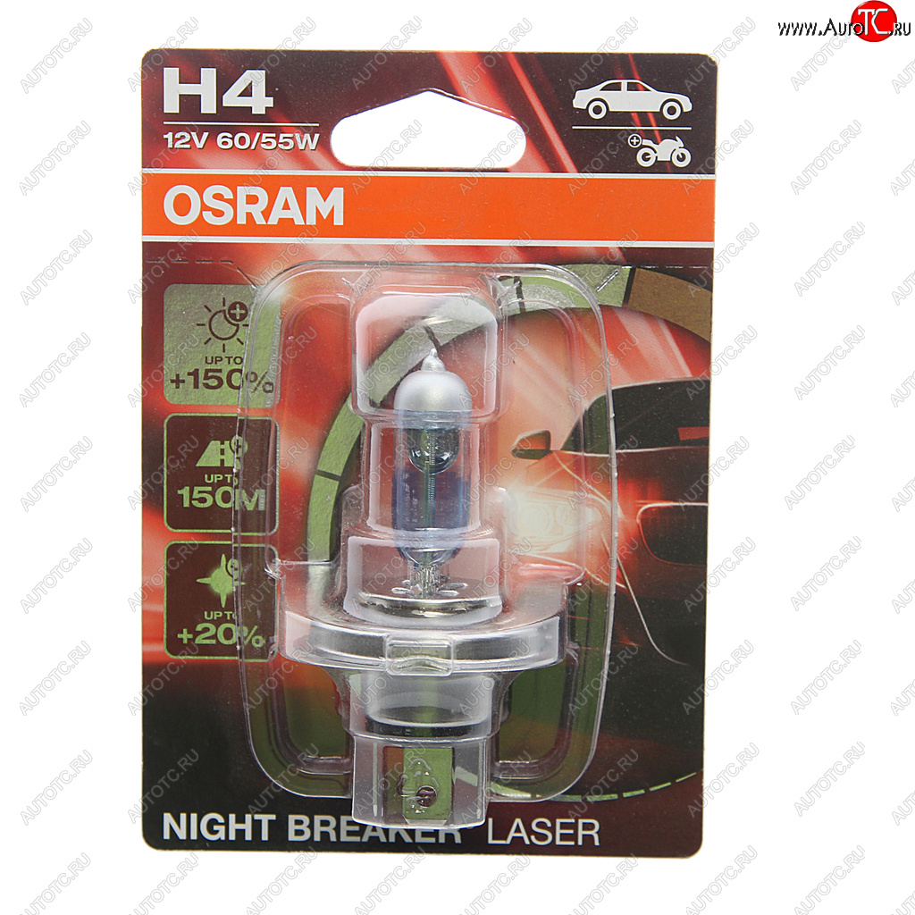 429 р. Лампа 12V H4 6055W P43t-38 блистер (1шт.) OSRAM OSRAM 64193-01b  с доставкой в г. Кемерово