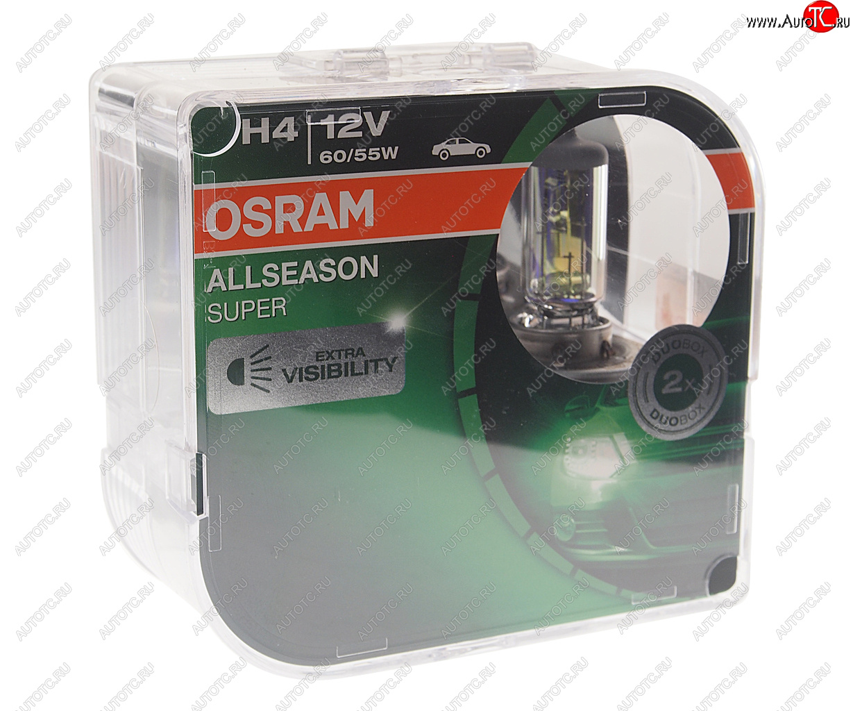 1 459 р. Лампа 12V H4 6055W P43t-38 +30% 3000K желтая бокс (2шт.) All Season Super OSRAM OSRAM 64193als-hcb  с доставкой в г. Кемерово