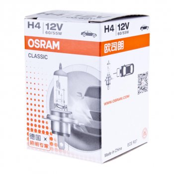 167 р. Лампа 12V H4 6055W P43t-38 OSRAM OSRAM 64193clc  с доставкой в г. Кемерово. Увеличить фотографию 4