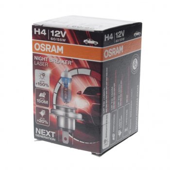 979 р. Лампа 12V H4 6055W P43t +150% 4050K Night Breaker Laser OSRAM OSRAM 64193nl  с доставкой в г. Кемерово. Увеличить фотографию 2