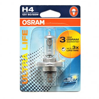 539 р. Лампа 12V H4 6055W P43t-38 блистер (1шт.) Ultra Life OSRAM OSRAM 64193ult-01b  с доставкой в г. Кемерово. Увеличить фотографию 1