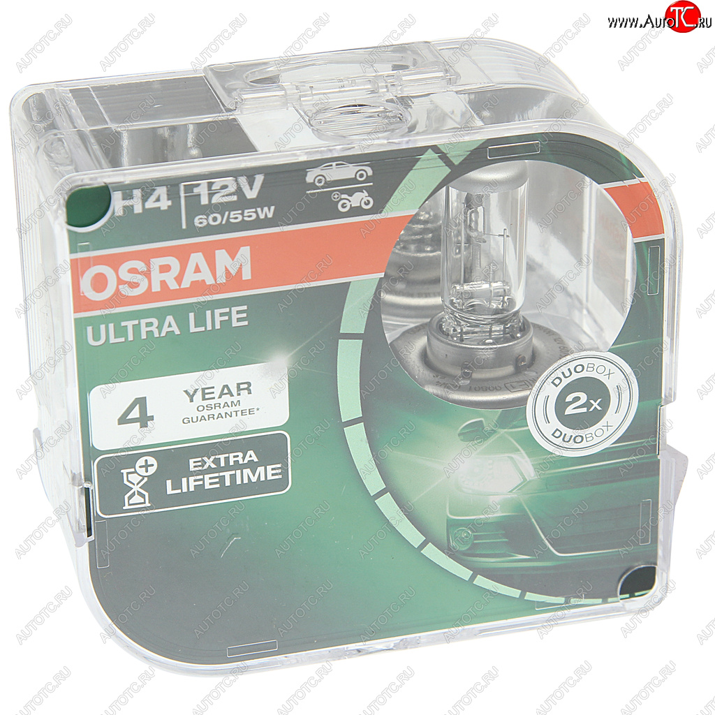 1 059 р. Лампа 12V H4 6055W P43t бокс (2шт.) Ultra Life OSRAM OSRAM 64193ult-hcb  с доставкой в г. Кемерово
