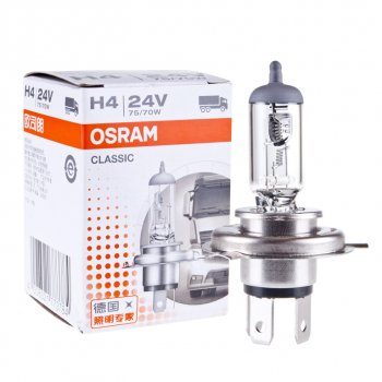 270 р. Лампа 24V H4 7570W P43t-38 OSRAM OSRAM 64196clc  с доставкой в г. Кемерово. Увеличить фотографию 1