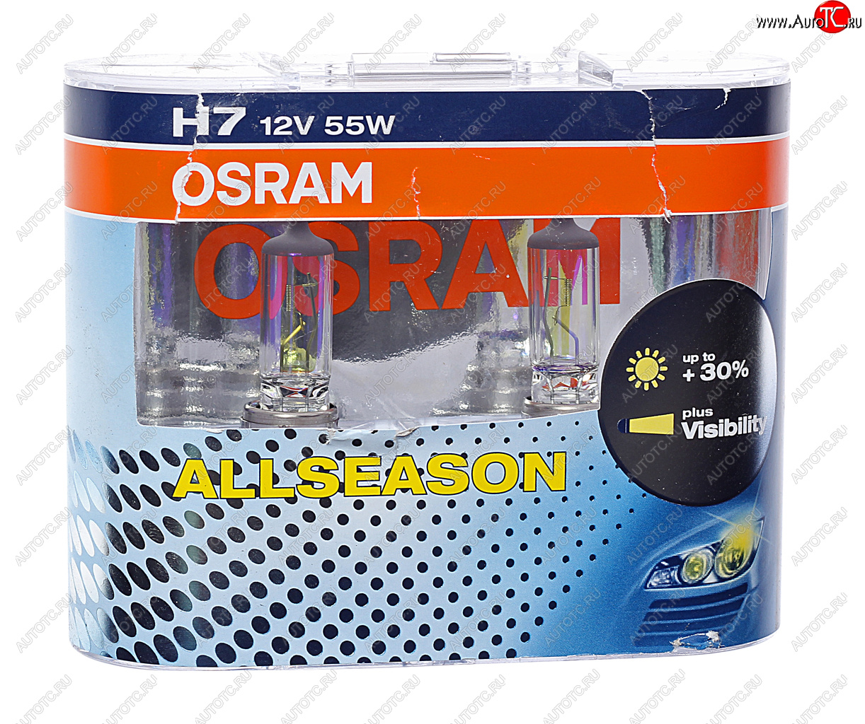 2 099 р. Лампа 12V H7 55W PX26d желтая бокс (2шт.) All Season OSRAM OSRAM 64210all-hcb  с доставкой в г. Кемерово