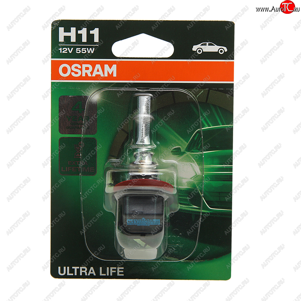 1 099 р. Лампа 12V H11 55W PGJ19-2 блистер (1шт.) Ultra Life OSRAM OSRAM 64211ult-01b  с доставкой в г. Кемерово