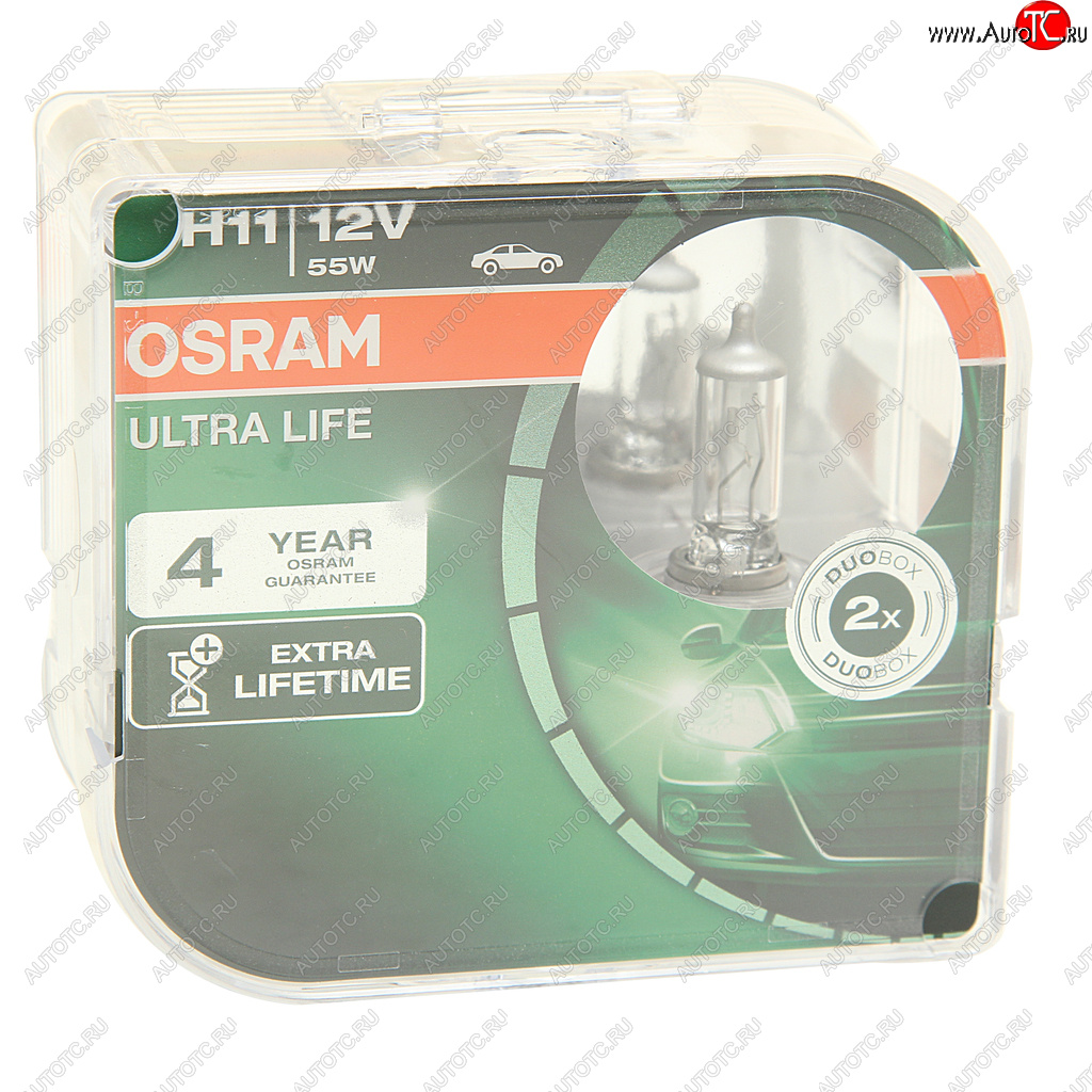 2 059 р. Лампа 12V H11 55W PGJ19-2 бокс (2шт.) Ultra Life OSRAM OSRAM 64211ult-hcb  с доставкой в г. Кемерово