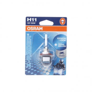 1 329 р. Лампа 12V H11 55W PGJ19-2 4200K блистер (1шт.) Racer Xenon OSRAM OSRAM 64211xr-01b  с доставкой в г. Кемерово. Увеличить фотографию 1