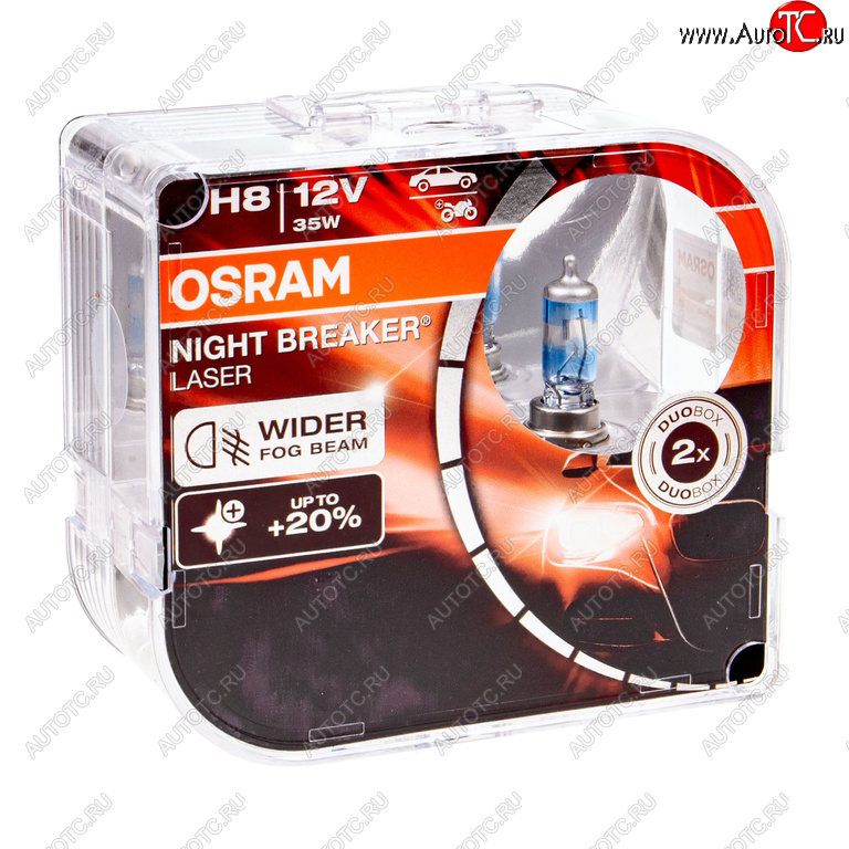 5 399 р. Лампа 12V H8 35W PGJ19-1 +150% 3900K бокс (2шт.) Night Breaker Laser OSRAM OSRAM 64212nl2(euro)  с доставкой в г. Кемерово