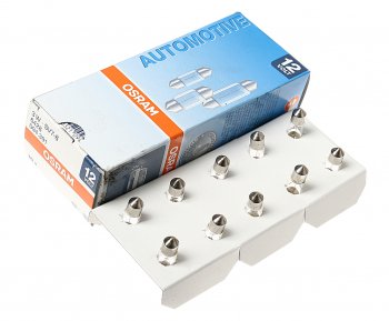 117 р. Лампа 12V C3W SV7-8 OSRAM OSRAM 6428  с доставкой в г. Кемерово. Увеличить фотографию 1
